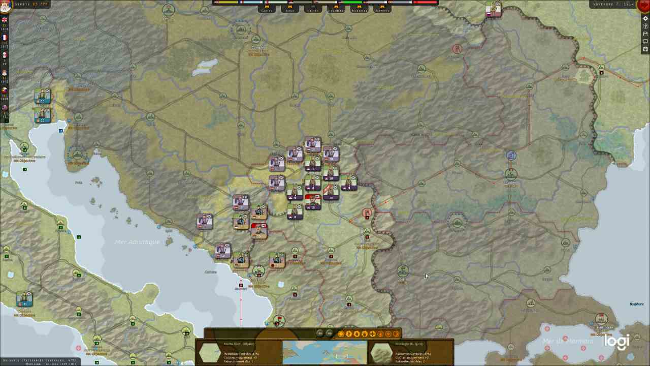 Les Balkans, front secondaire.