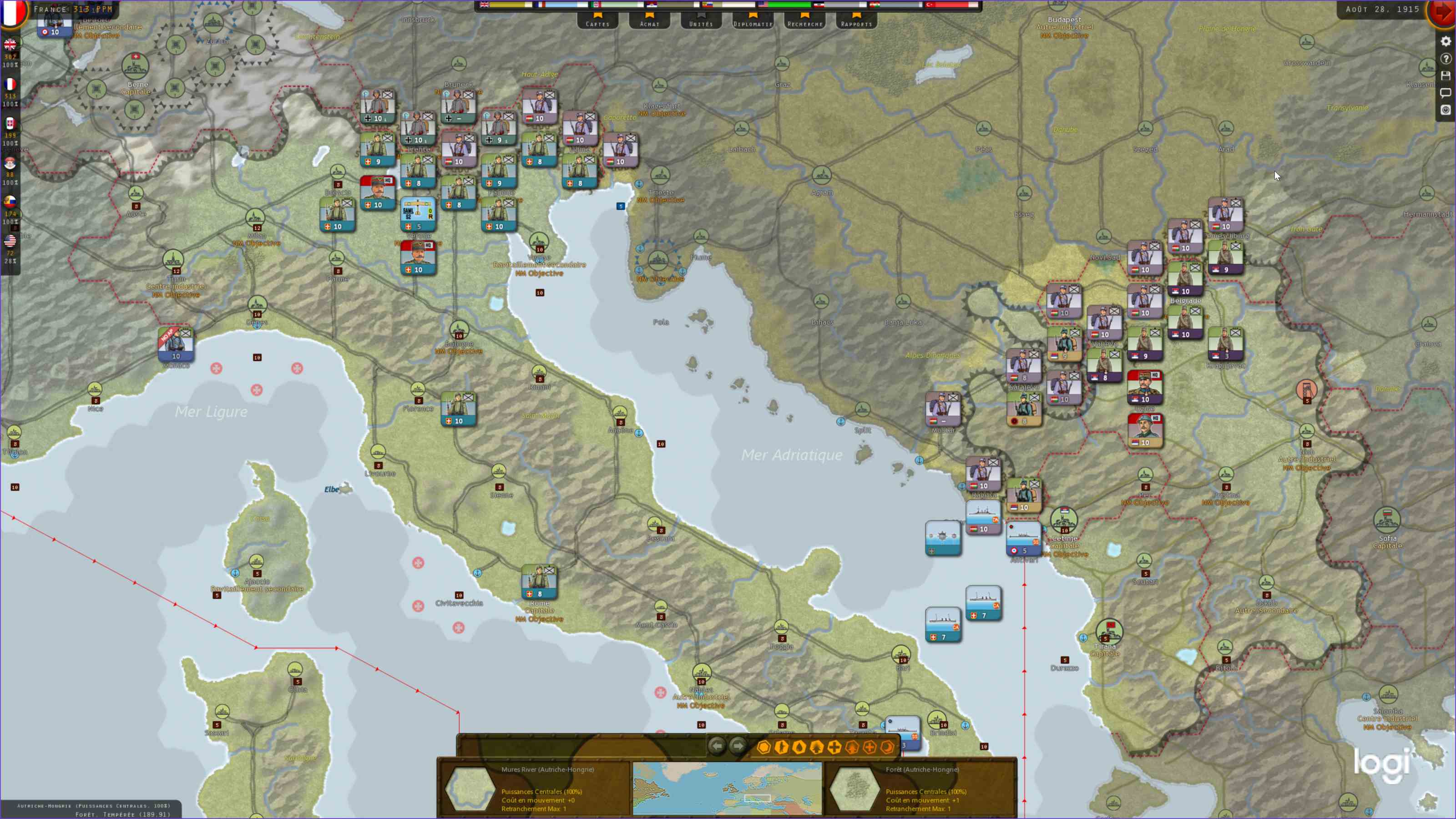 Dans les Balkans, on va réorganiser le front pour éviter les pertes.