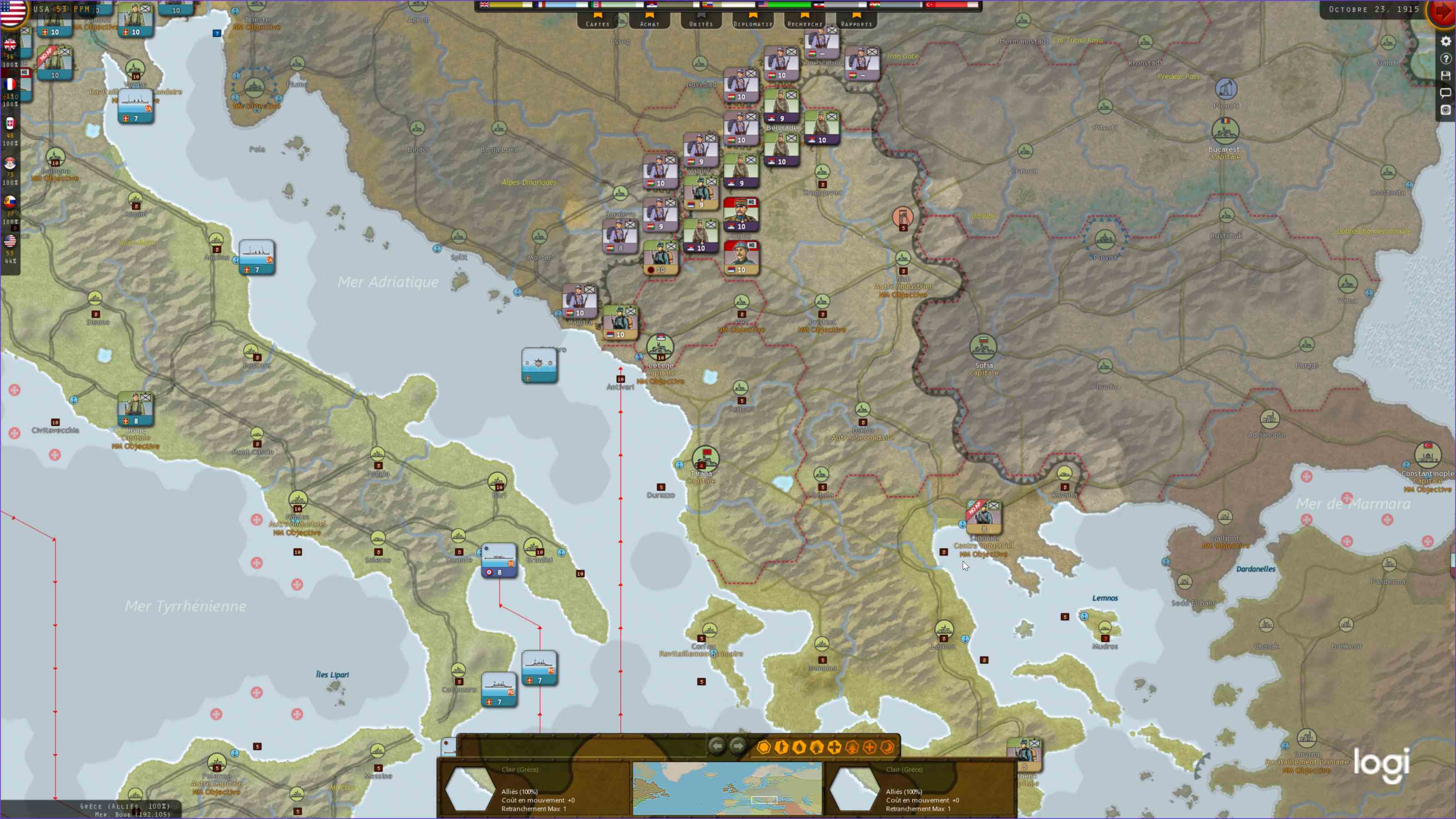Calme dans les Balkans, on n'est pas équipé pour les attaquer.