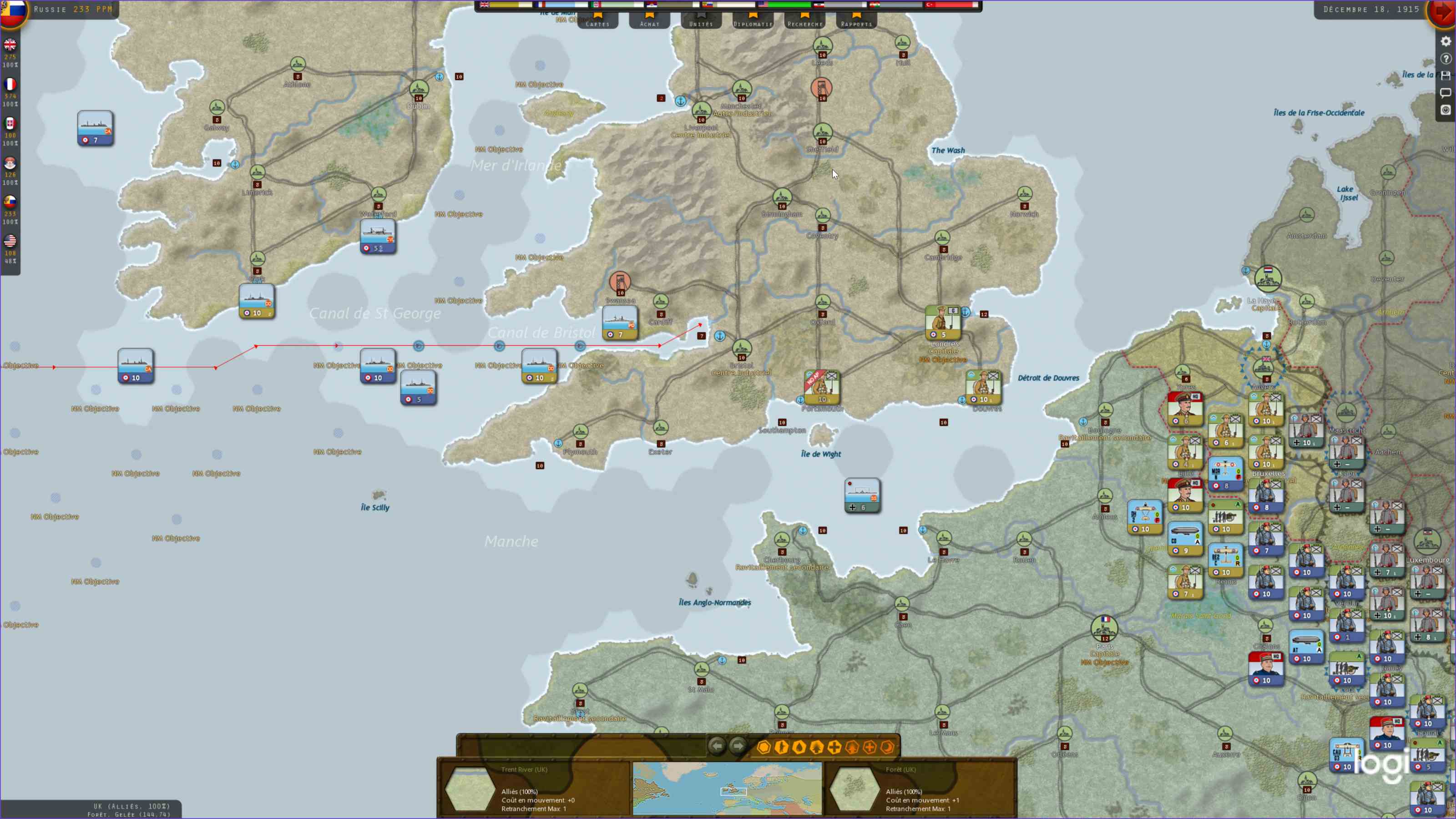 En France, les Alliés ont pris mais ça va...