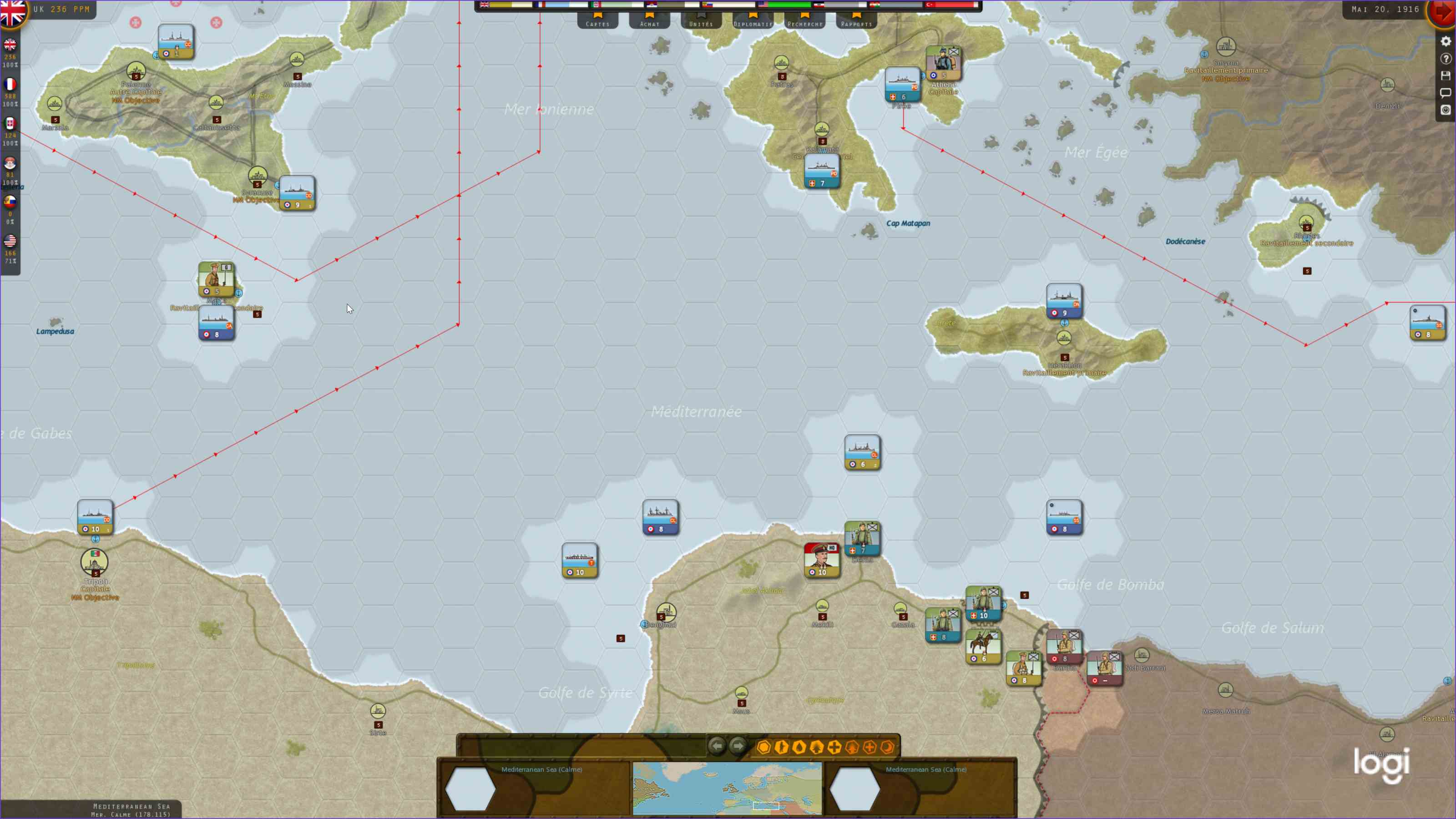 A l'Est, justement, les destroyers sont trop loin pour intervenir, mais ça ne saurait tarder.